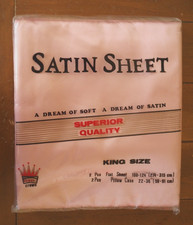 New Crown Satin 4 Piece Satin Sheet Set King ...