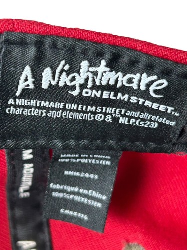 A Nightmare on Elm Street Freddy Krueger Cap Hat Lids Exclusive Red Embroidered - Picture 8 of 11