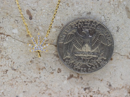 STG 18K vergoldet zierliches Schmuck MJ Anhänger Halskette - Bild 2 von 5
