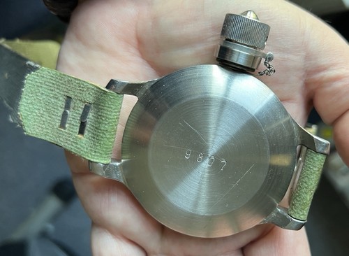 Zlatoust 191-ChS/2 60mm Kampftaucheruhr 1969 USSR diver original NOS strap - Bild 2 von 16