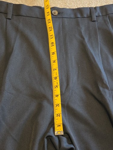 NWT Haggar Pants Cool 18 Performance 46x32 Blue Dress Big And Tall Pleated - Picture 12 of 13
