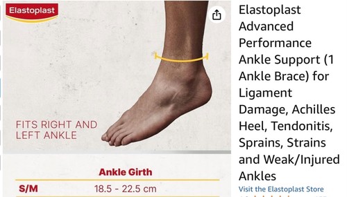 Elastoplast Performance Ankle Support Unisex Size S/M BNIB + Free P&P - Picture 6 of 6