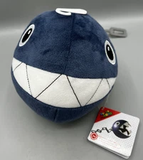 Official Super Mario Bros Chain Chomp 6" Plush Sen-Ei Little Buddy  (1592) NEW