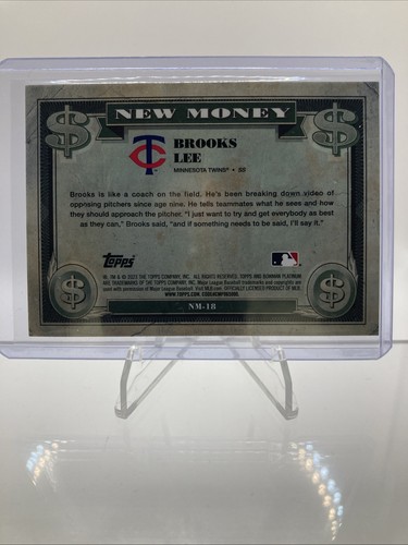 Bowman Platinum 2023 - Nuevo dinero Brooks Lee #NM-18 (RC) gemelos - Imagen 2 de 2