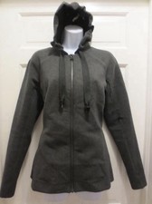 Lululemon Women s Charcoal Gray Track Yoga Full Zip Hoodie Coat Jacket Size 8