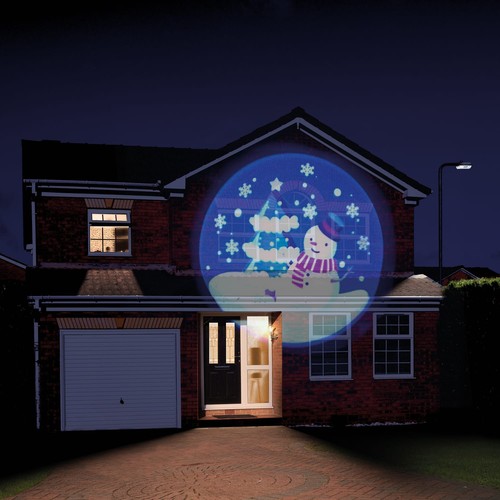 Christmas World Spotlight Projektor mit Bodenpfahl wasserdicht - Schneemann - Bild 5 von 8