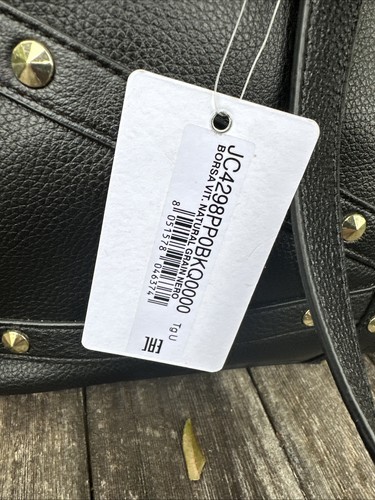 LOVE MOSCHINO Borsa Grain Nero Studded Shoulder Bag - Picture 3 of 14