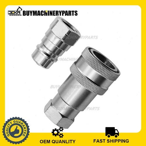 New 3/8 Body x 3/8 NPT Hydraulic Quick Connect Coupler Poppet Pioneer - Picture 1 of 6
