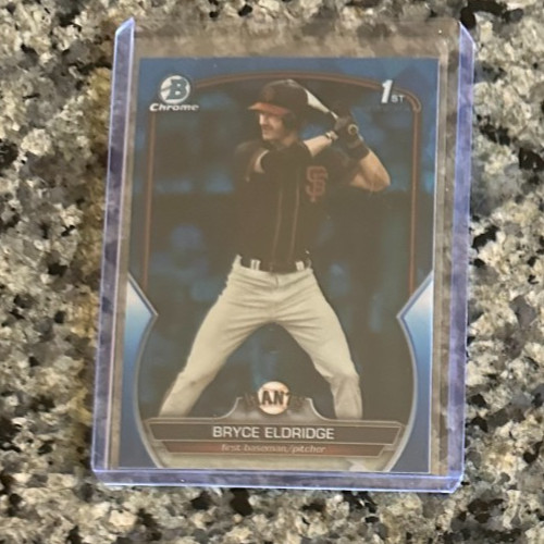 2023 BOWMAN CHROME BLUE SAPPHIRE REFRACTOR #BDC107 BRYCE ELDRIDGE MINT / GEM !