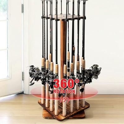 stand up fishing rod holder Stillwater Pole Storage Rack its easy to assemble with quality hardware included Solid Wood Fishing Rod Holder