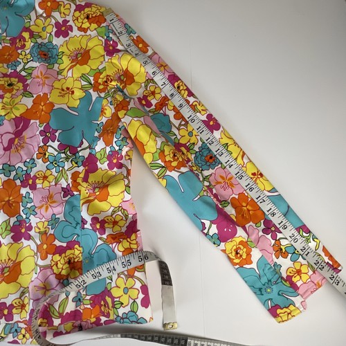 Harve Benard Blazer Jacket Womens Size 12P Bright Floral Button Front Cotton - Picture 7 of 7