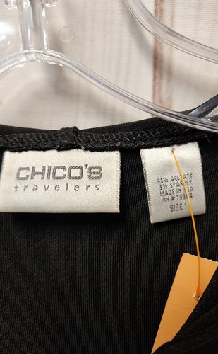 Chico's Travelers Damenweste Größe 1 = US M schwarz - Bild 3 von 3