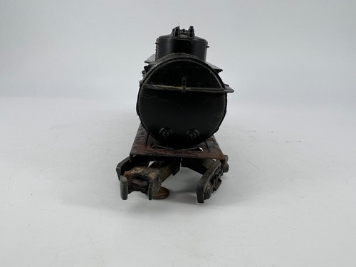 Lionel #6465 Spur O Kesselwagen Lionel Lines schwarz Nachkrieg zwei Kuppeln schlechter Zustand - Bild 2 von 8