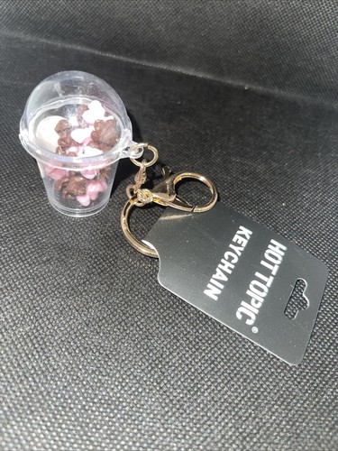 HOT TOPIC MULTI COLOR POPCORN IN ACRYLIC CUP FAKE FAST FOOD JUNK SNACK KEYCHAIN - Picture 4 of 4
