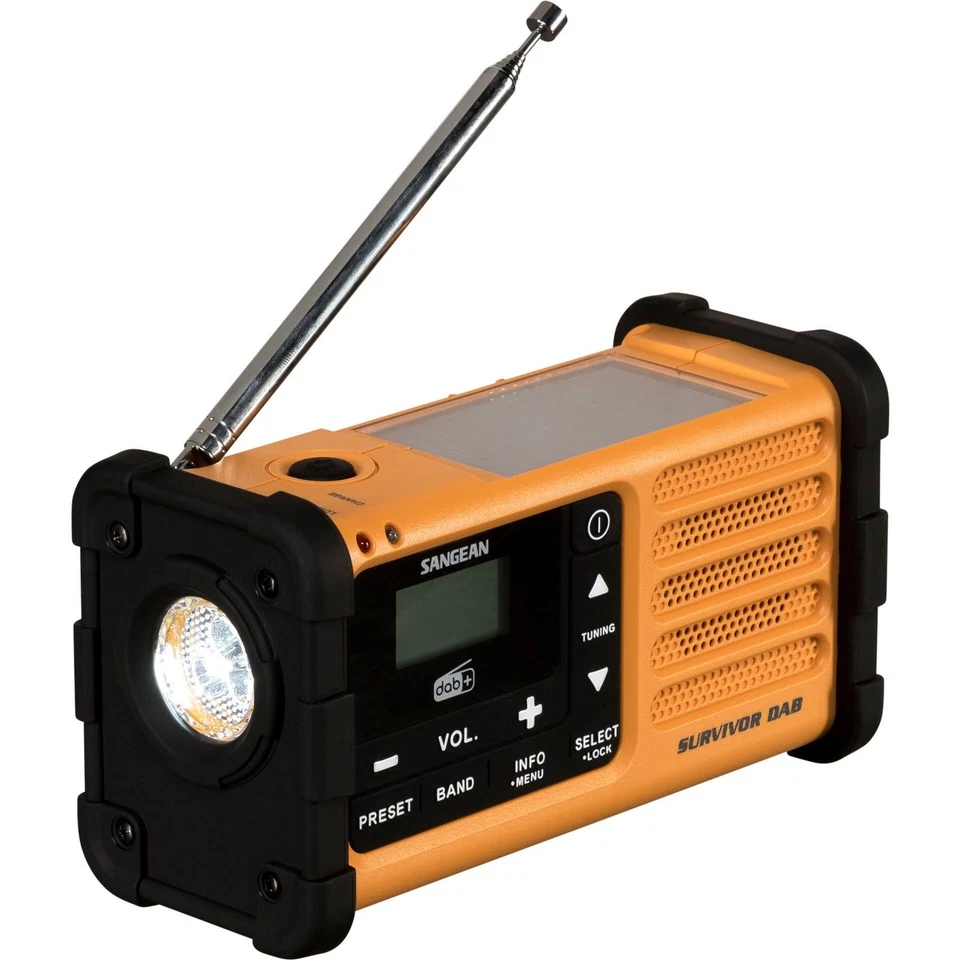 Sangean MMR-88 DAB+ gelb Notfall/Kurbel/Solar Radio Radio - Bild 2 von 4