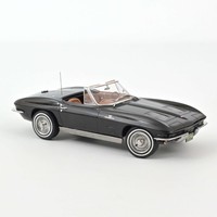 Norev 189055 Chevrolet Corvette Sting Ray Cabrio 1963 Schwarz 1:18 Modellauto