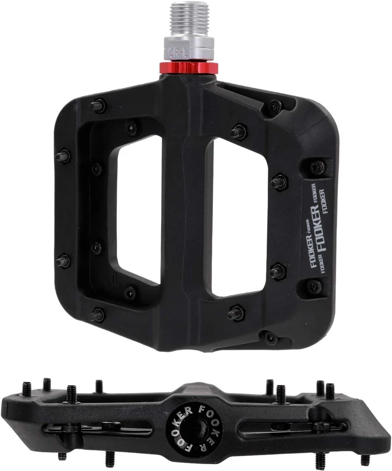 Pedales FOOKER MTB Pedales Bicicleta de Montaña 3 Rodamientos Antideslizantes Ligeros Fibra de Nylon Foto 3 de 4