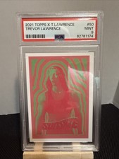 2021 Topps Trevor Lawrence #50 Watermelon Artwork RC Jacksonville Jaguars PSA 9
