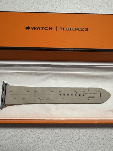 Hermès Kilim Sport Soft Rubber Apple Watch Strap Beton Color 46mm Compatible - 第 7/8 張圖片