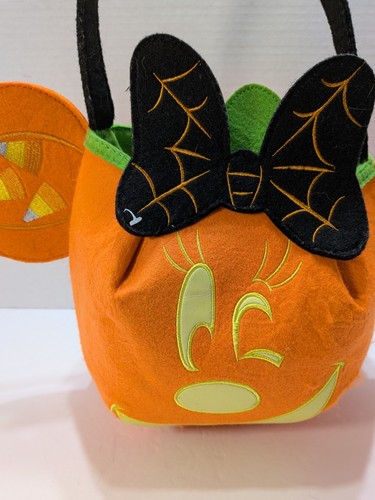 Disney Halloween Minnie Mouse Filz Kürbis Trick or Treat Korb Eimer - Bild 3 von 9