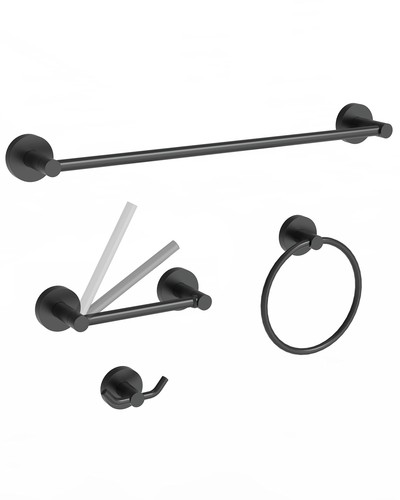 Fixsen 4-teiliges Badezimmerzubehör-Set (18 Zoll einzelner Handtuchhalter,...