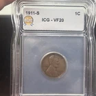 SASA 1911 s lincoln cent ICG Vf20