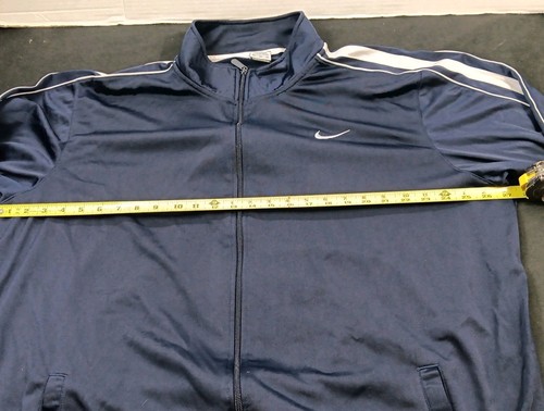 Chaqueta de pista Nike para hombre con cremallera completa talla X grande azul - Imagen 3 de 5