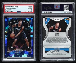 2019-20 Panini Prizm Blue Ice /99 Chuma Okeke #262 PSA 9 MINT Rookie RC