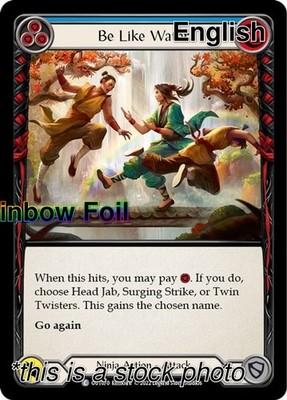 Be Like Water (Blue) [Rainbow Foil NM - Outsiders OUT070]