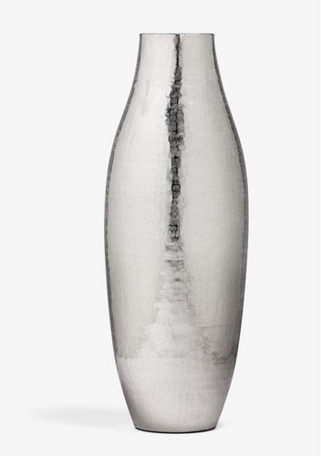 Next Silver Hammered Effect Metal Vase Display Ornament Statement Home Decor £99 - Picture 3 of 5
