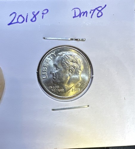 2018-P Roosevelt Error Dime With a Die Chip on Leaf - Picture 9 of 10