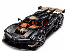 Hipercoche construcción ladrillo lanza Koenigsegg Sadair 1:8 4100+ piezas. Marrón en caja