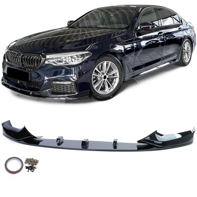 Lippe Frontspoiler Spoiler Schwarz Glanz für BMW 5er G30 G31 16-20 mit M-Paket