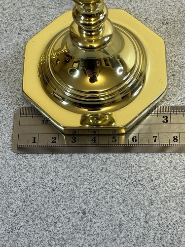 Pair Of Baldwin Brass Candlesticks Candle Holders 4.75" Vintage Traditional - Picture 6 of 7