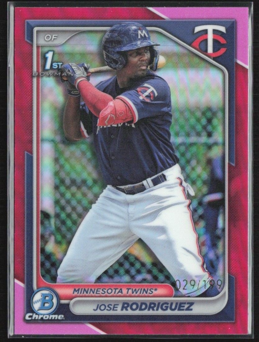 Jose Rodriguez 2024 Bowman Chrome Fuchsia Refractor /199 #BCP-71 Minnesota Twins