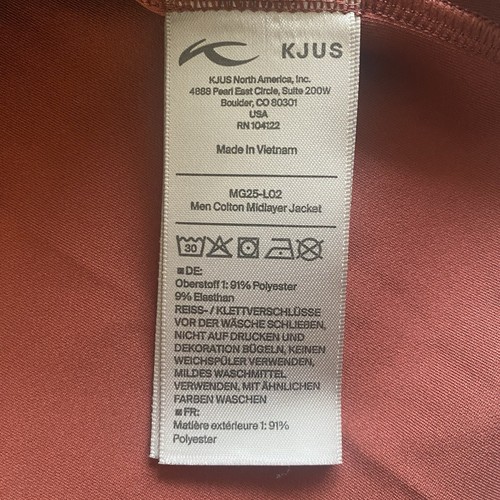 KJUS Colton Midlayer Herren Large Full Zip Polyester Golfjacke - Bild 10 von 16