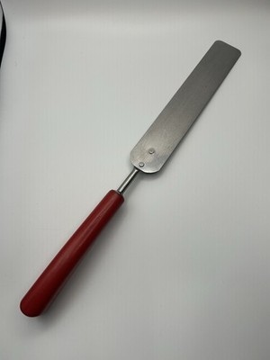 Vintage A&J Red Bakelite Handled Flat~Icing Spatula 12.5''