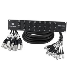 Rack Mount TRS XLR Combo Splitter Snake Cable, 15 Foot x 30 Foot - 16 Channel