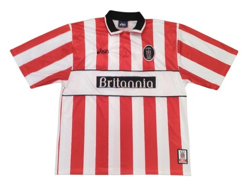 Stoke City 1999 - 2001 Vintage Asics Britannia Home Shirt Trikot - Größe XXL