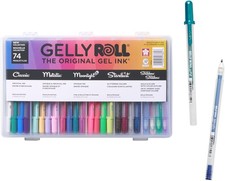 SAKURA Gelly Roll Gel Pens - Gift Set - Ink 1 Count (Pack of 74), Multicolor 