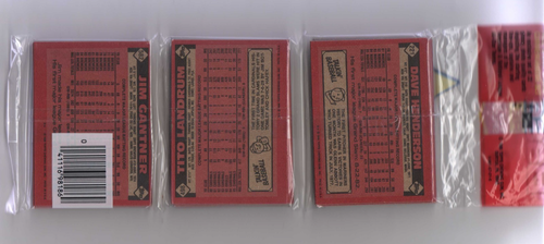 Paquete de rack sellado de fábrica Topps 1986... 2 tarjetas Rickey Henderson en la parte superior - Imagen 2 de 2