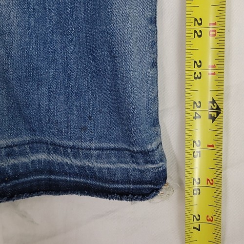 Pantalones de mezclilla Lucky Brand para mujer 2 azules recortados Charlotte riel agujeros desgastados grunge Y2K - Imagen 8 de 12