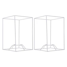  2pcs Wire Lampshade Frame: E27 Socket Pendant Light Shade Cage Holder - Iron