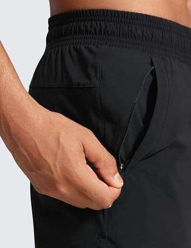 Athletic Joggers for Men 29"/31" Lightweight Water Resistant Medium Black - Picture 5 of 7