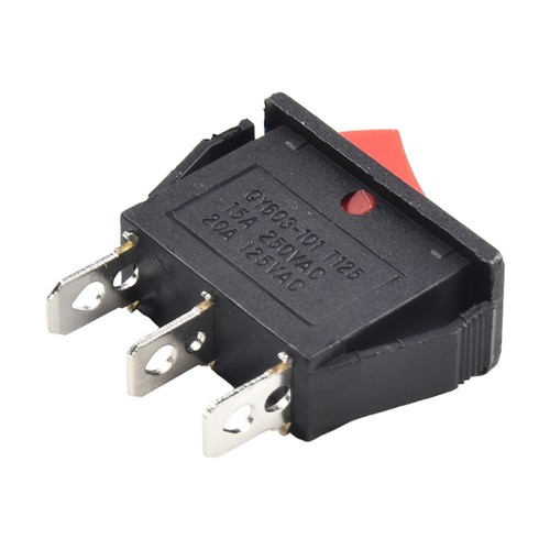 Rocker Switch 15A 250V 20A 125V Red ONOFFON 3 Pin for Various Applications - Picture 1 of 12