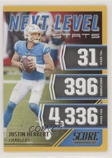 2021 Score Next Level Stats Gold Justin Herbert #NL10 7iu