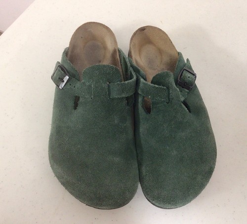 Birkenstock Boston Clogs Green Suede Womens 39 - Picture 8 of 8