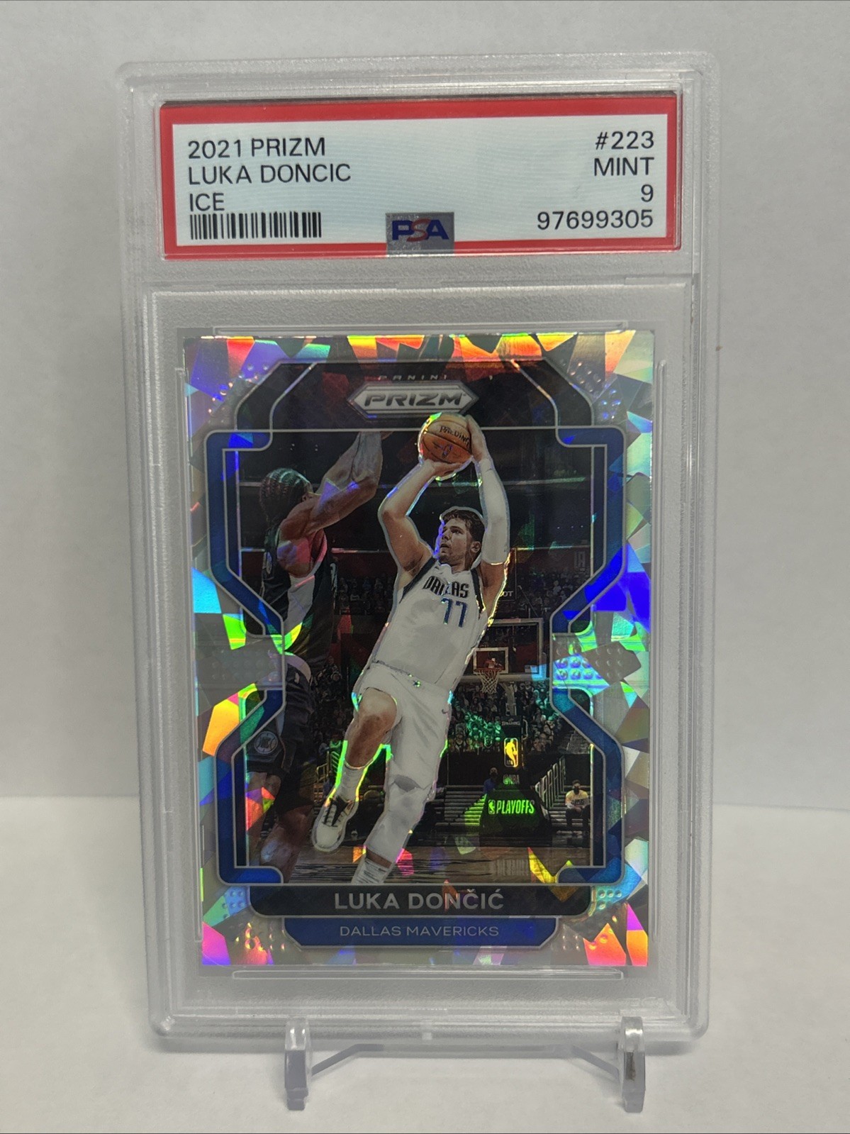2021 Prizm Basketball #223 Luka Doncic Ice PSA 9 NBA Dallas Mavericks