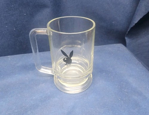 Vintage Playboy Bunny Sammler Souvenir Klarglas Becher mit Henkel 