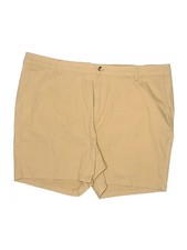 Ellos Women Brown Khaki Shorts 22 Plus